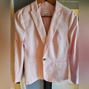 Cute light pink J.Crew Factory Linen Blend Blazer Size 6